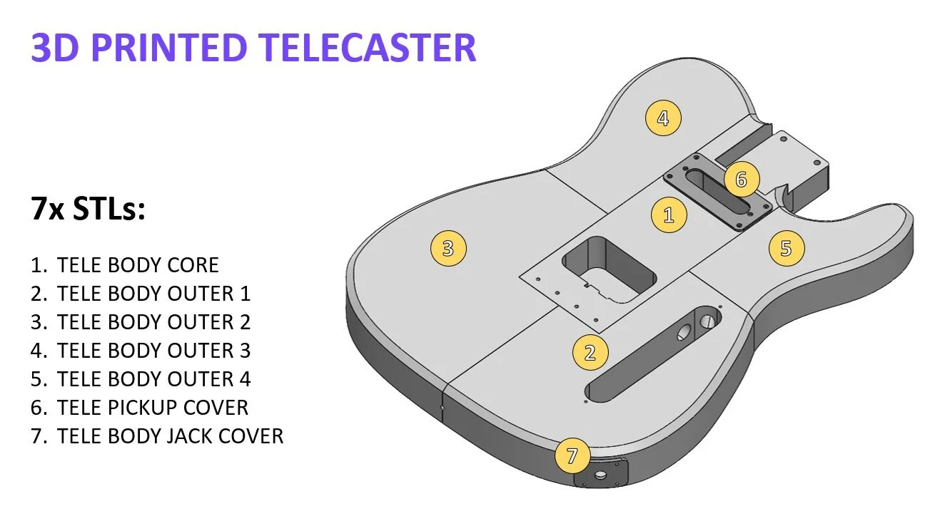 TELE SOLID 3D PRINTED GUITAR STL — The 3D Print Zone